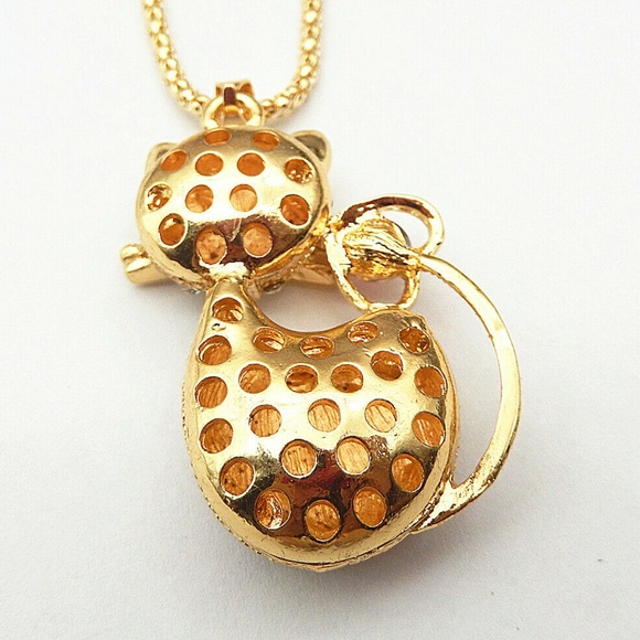 Pink Rhinestone Cat Heart Tail NWT- - Picture 3 of 4